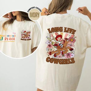 Personalized Jessie Long Live Cow Girl Shirt, Retro Disneyland Pixar Toy Story Shirt, Disneyland WDW Matching Family Shirt, Magic Kingdom image 1