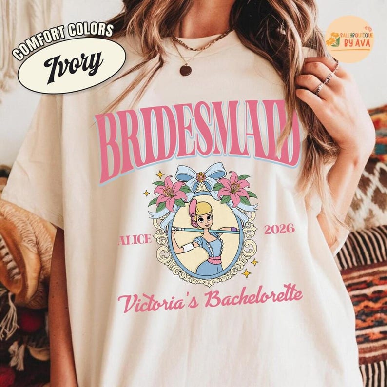 Custom Toy Story Bachelorette Shirt, Disneyland Bridal Team Tee, Bachelor Party Gift, Jessie and Bo Beep, Best Friend Tee, Bride Gift image 5