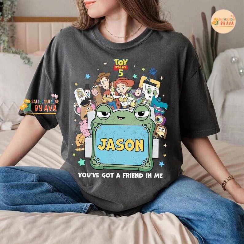 Custom Toy Story 5 Movie Shirt, Lilypad Buzz Lightyear Woody Jessie Toy Story Land You've Got a Friend In Me, Disneyland Group Shirt imagem 5