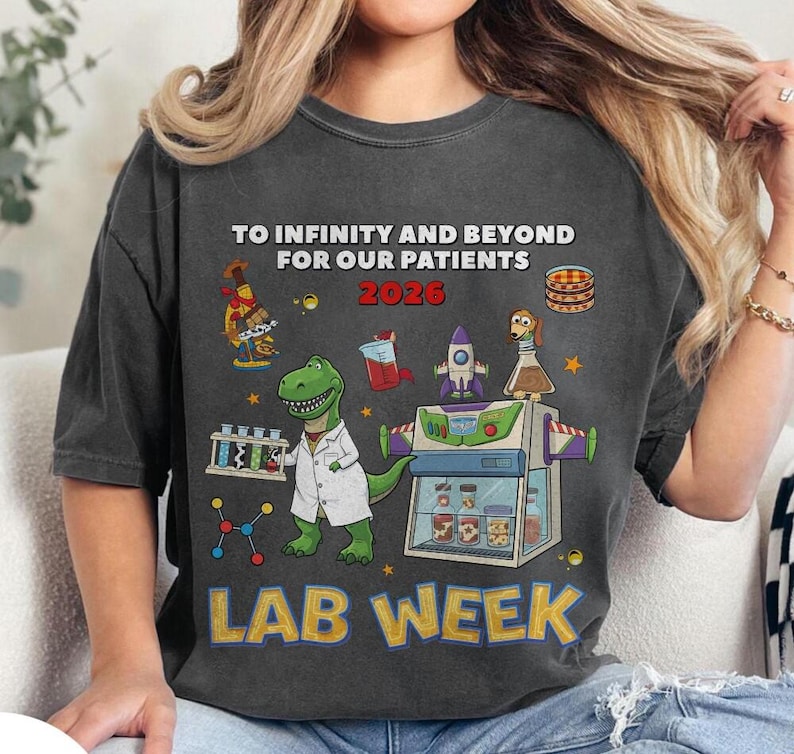Funny Lab Week 2026 Shirt, Toy Story Inspired Lab Tech Tee, Medical Lab Scientist Graphic Shirt, Hematology Lab Week Gift,Group Lab Tee image 2