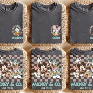 Custom Mickey & Co Shirt, Retro Mickey and Friends Shirt, Retro Disneyland Trip Shirt, Disneyland Family Vacation Shirt, Family Matching image 2