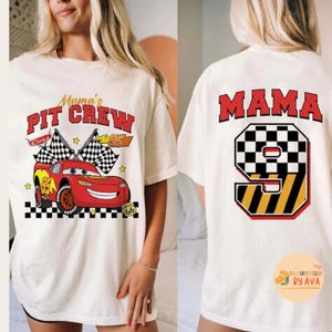 Disneyland Cars Custom Name Birthday Shirt, Lightning McQueen Birthday Boy, Pixar Pit Crew Family Matching Gift, Racing Car Birthday Trip image 2