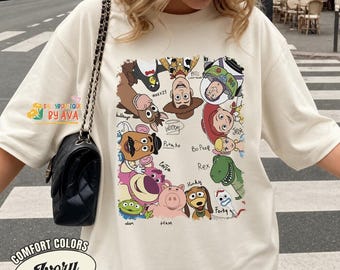 Toy Story Woody Buzz Tee, Pixar Graphic Retro Shirt, Vintage Character, Disneyland Inspired Cartoon Tee, Disneyland Family Vacation Trip