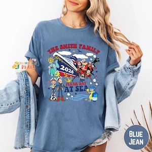 Personalized Disneyland Cruise Line Pixar Day At Sea 2026 Comfort Colors Shirt, Toy Story Monsters Inc Cruise Trip 2026, Disneyland Vacation image 1
