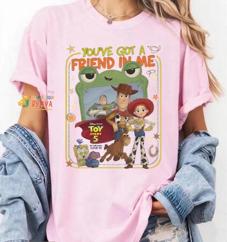 You've Got A Friend In Me Shirt, Toy Story 5 In Theaters June 19 T-Shirt, Funny Family Matching Gift, Lilypad Buzz Woody Jessie Toy Story image 2