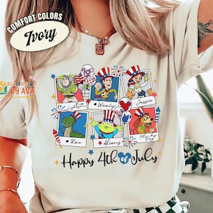 Retro Toy Story 4th of July Shirt, Independence Day America 250 Independence Day Tee, Patriotic Woody Buzz Shirt, July 4th Disneyland Trip image 3