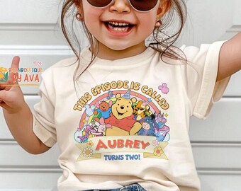 Personalized Name Age Disneyland Winnie The Pooh Birthday Shirt, Custom Pooh Bear Tee Birthday Girl Gift, Family Birthday Outfits
