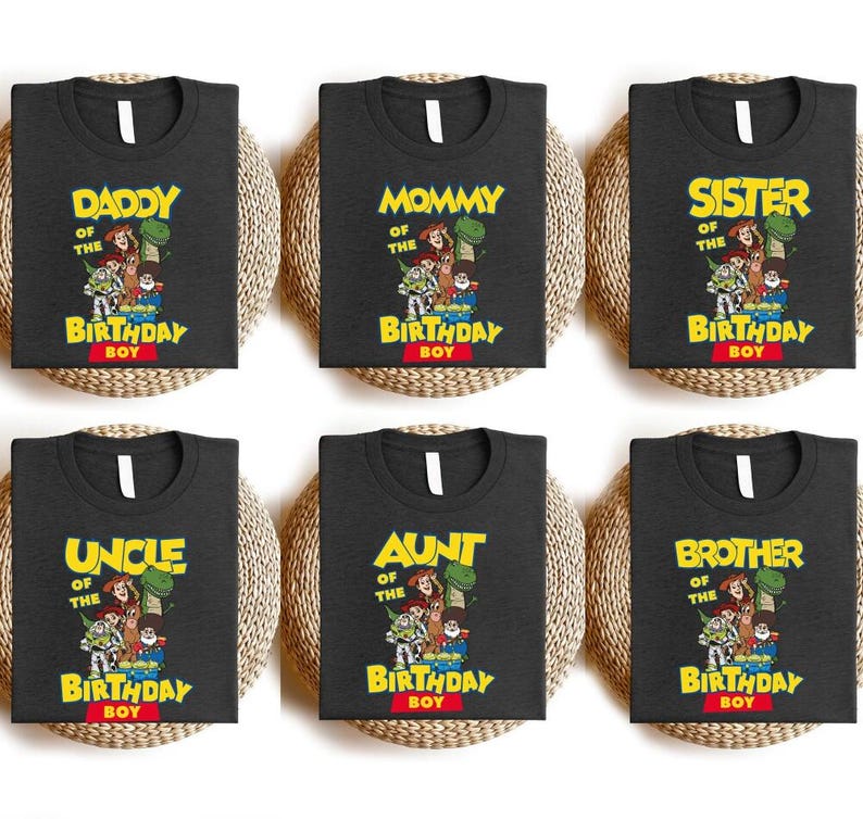 Toy Story Birthday Boy Tee, Disneyland Birthday Party T-shirt, Custom Birthday Boy Tee, Pixar Family Birthday Tee, Woody Birthday Party Tee image 4