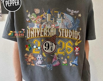 Disneyland Universal Studios Trip 2026 Shirt, Epic Universe 2026 Shirt, Universal Orlando Shirt, Super Mario Family Matching 2026 Trip Shirt