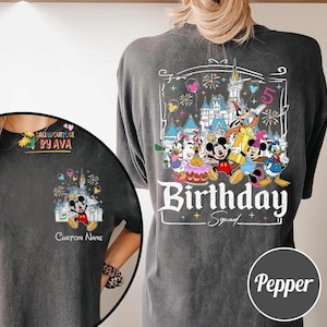 Custom All Disneyland Birthday Shirt, Best Birthday Ever, Disneyland Birthday Boy Girl, Birthday Squad, Mickey and Friends Birthday Trip Tee image 4