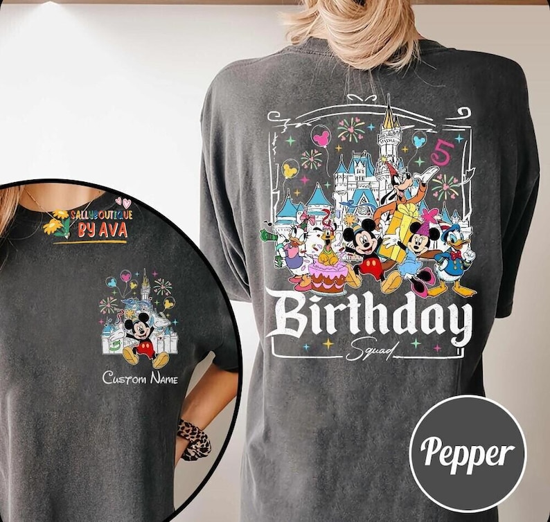 Custom All Disneyland Birthday Shirt, Best Birthday Ever, Disneyland Birthday Boy Girl, Birthday Squad, Mickey and Friends Birthday Trip Tee image 4
