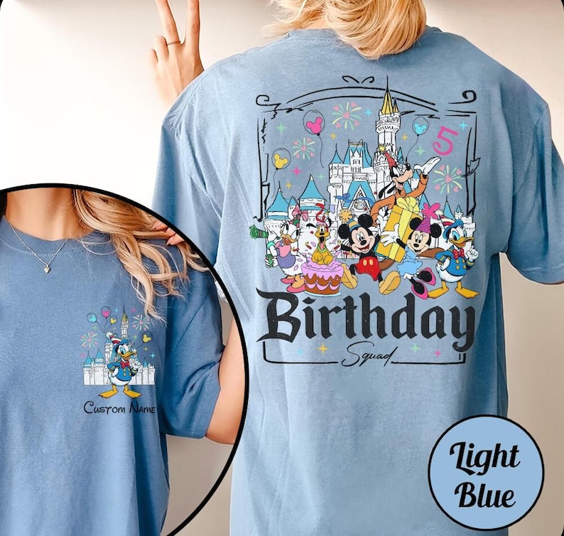 Custom All Disneyland Birthday Shirt, Best Birthday Ever, Disneyland Birthday Boy Girl, Birthday Squad, Mickey and Friends Birthday Trip Tee Bild 4