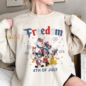 Mickey and Friends Disneyland 4th of July est 1776 Shirt, Disneyland America Shirt, Independence Day, Disneyland Patriotic 250 Years Shirts image 6