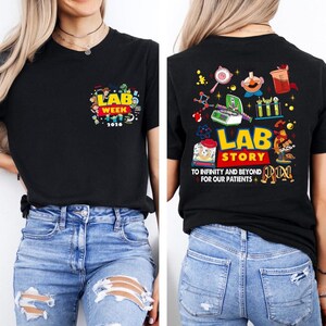 Camiseta de la Semana del Laboratorio de Toy Story 2026, camiseta de ciencia de laboratorio de Lab Story, regalo de laboratorio, camiseta del equipo técnico de laboratorio, atuendo a juego de científico imagen 2