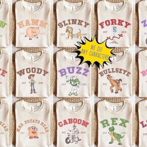 Retro Toy Story Comfort Colors Shirt, Matching Family Disneyland Shirts, Disneyland Group Shirts, Toy Story Woody Buzz Jessie Alien Birthday image 4