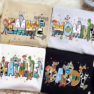 Custom Toy Story Family Matching Comfort Colors Shirt, Disneyland Mom Dad T-shirt, Personalized Gift Disneyland Trip, Disneyland Birthday image 5