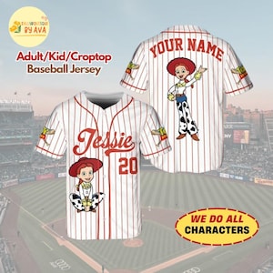 Custom Disneyland Toy Story Collection, Baseball Jersey Team, Toy Story Characters Woody Croptop Jersey, Buzz Jersey, Gift for Kids Him Her image 3