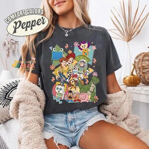Retro Toy Story 5 You've Got A Friend In Me Shirt, Woody Buzz Lightyear Rex Tee, WDW Disneyland Family Vacation 2026 Trip, Pixar Fest Shirt image 4