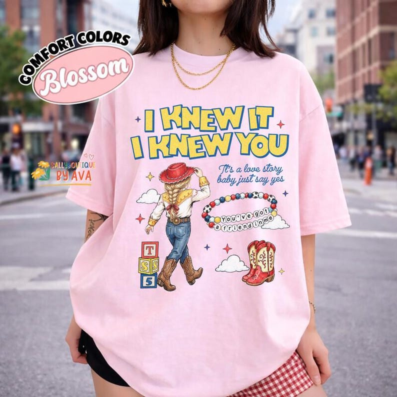 Comfort Colors I Knew It, I Knew You Toy Story 5 T-Shirt, Cowgirl Western Shirt, Disneyland Toy Story Tee, Toy Story 5 Friendship Shirt image 2