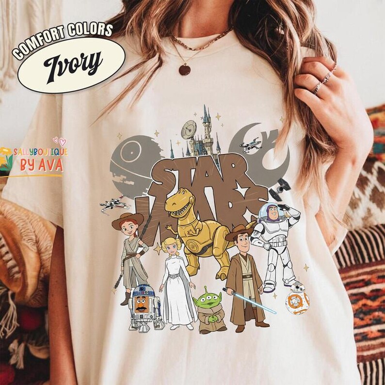 Retro Woody and Friends Starwars May The 4th Be With You Shirt, Toy Story Starwars, Galaxy's Edge Shirt, Woody Jessie Buzz Lightyear image 4