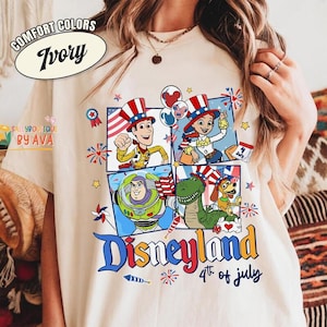 Disneyland Balloons Toy Story 4th of July Shirt, America Red White Blue Shirts, 250th USA Anniversary Shirt, Independence Day Tee 2026 image 1