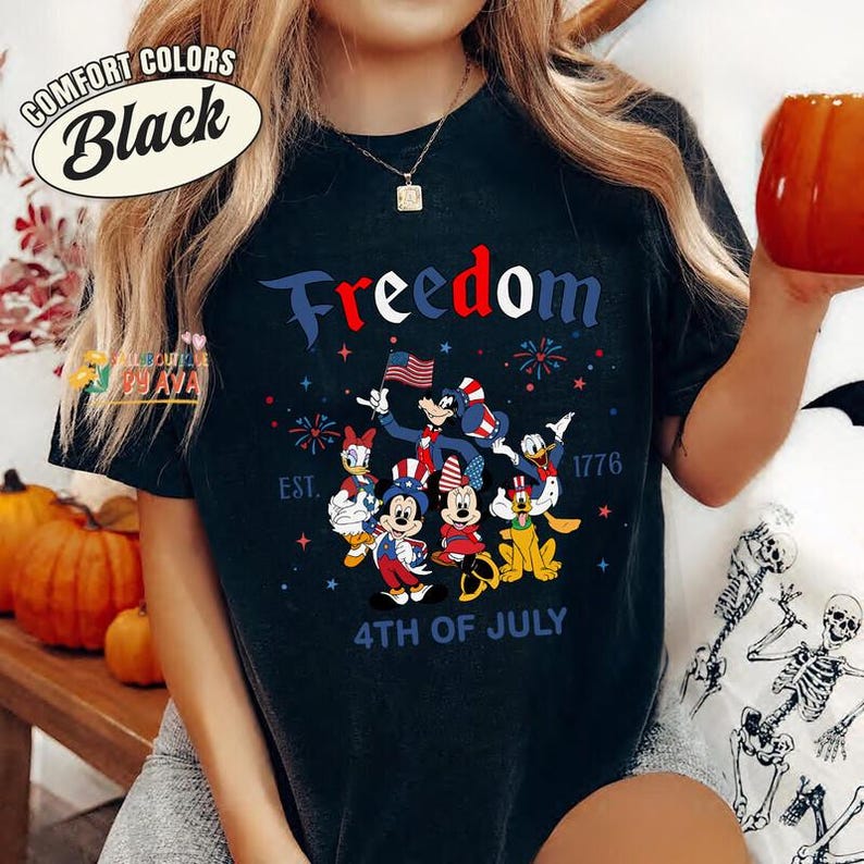 Mickey and Friends Disneyland 4th of July est 1776 Shirt, Disneyland America Shirt, Independence Day, Disneyland Patriotic 250 Years Shirts image 4