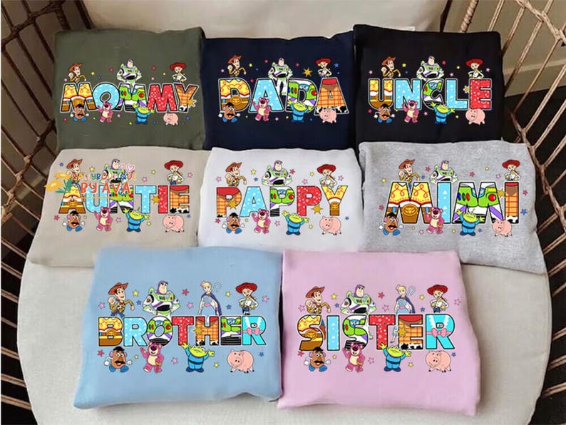 Custom Name Toy Story Birthday Shirt, Disneyland Family Matching Comfort Colors Shirt, Personalized Birthday Gift image 1
