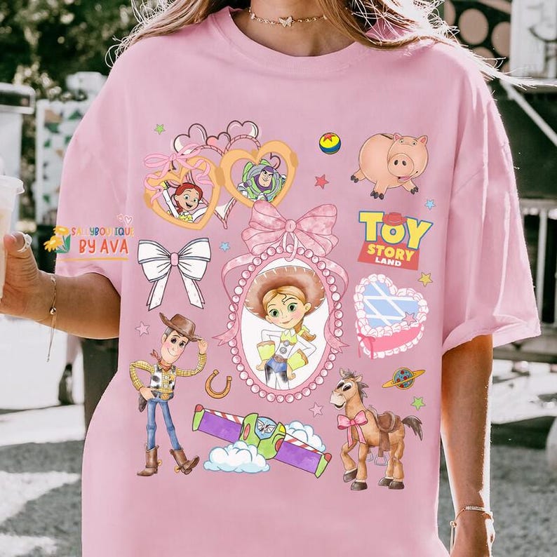 Disneyland Toy Story Coquette Bow Shirt, Toy Story Land Shirt, Jessie And Bullseye Shirt, Walt Disneyworld, Disneyland Family Vacation Shirt image 4