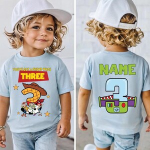 Toy Story You've got a friends who's three, Toy Story Inspired 3rd Birthday Shirt: Sheriff Cowboy Theme for Boys - Infinity and Beyond Party image 1