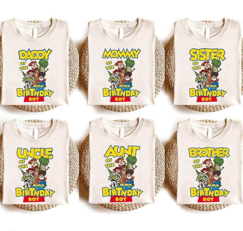 Toy Story Birthday Boy Tee, Disneyland Birthday Party T-shirt, Custom Birthday Boy Tee, Pixar Family Birthday Tee, Woody Birthday Party Tee image 1
