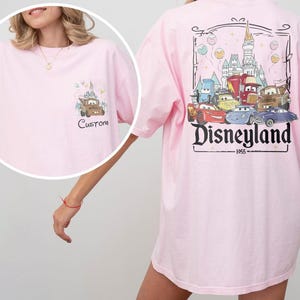 Custom Name Disneyland Cars Family Matching Shirts, Retro Disneyland Trip 2026 Shirt, Disneyland Family Vacation Shirts, Birthday Party Gift image 5