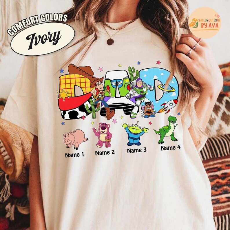 Custom Dineyland Toy Story Dad Mom Shirt, Dad Mom Birthday Tee, Family Toy Story Matching Birthday Shirt, Gift For Mom, Couple Shirt image 5