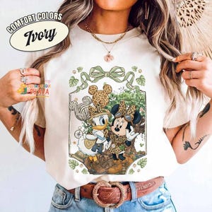 Retro Comfort Colors® Minnie Daisy Safari Leopard Shirt, Animal Kingdom Leopard Besties Tee, Lets Get Wild WDW Matching Family Trip 2026 Te image 6