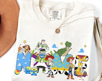 Custom Name  Toy Story T-shirt, Personalized Disneyland Buzz Woody Jessie Shirt, Custom Birthday Boy Girl Tee, Disneyland Trip