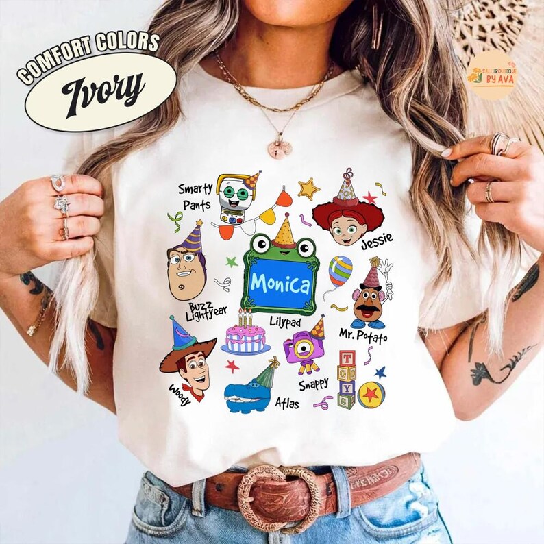 Personalized Toy Story 5 Movie Shirt, Lilypad Buzz Lightyear Woody Jessie Toy Story Land You've Got a Friend In Me Adult & Kids Shirt image 3