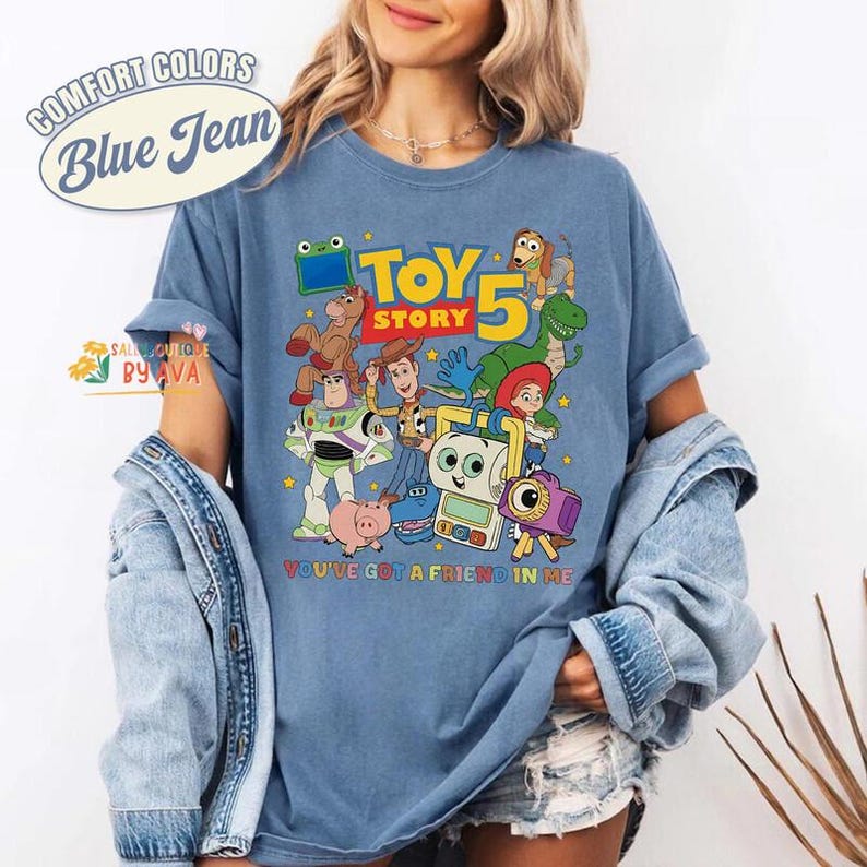 Disneyland Pixar Toy Story 5 You've Got A Friend In Me June 19 Shirt, Woody Buzz Etch Lenny Mr Spell Lilypad, Family Vacation 2026 Trip image 2