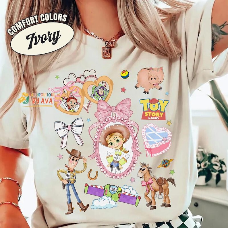 Disneyland Toy Story Coquette Bow Shirt, Toy Story Land Shirt, Jessie And Bullseye Shirt, Walt Disneyworld, Disneyland Family Vacation Shirt image 6