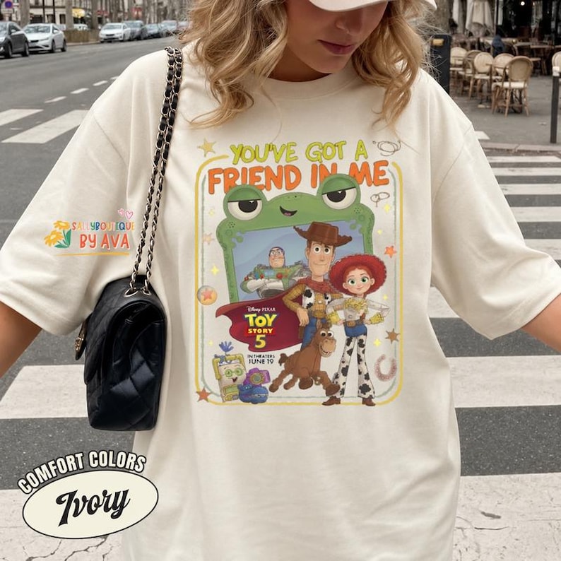 You've Got A Friend In Me Shirt, Toy Story 5 In Theaters June 19 T-Shirt, Funny Family Matching Gift, Lilypad Buzz Woody Jessie Toy Story image 1