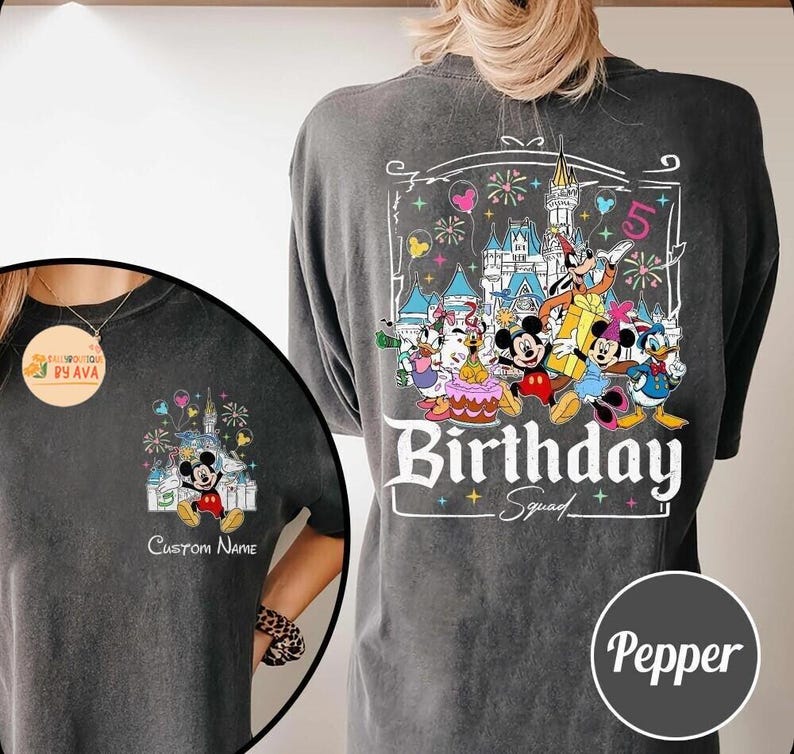 Custom All Disneyland Birthday Shirt, Best Birthday Ever, Disneyland Birthday Boy Girl, Birthday Squad, Mickey and Friends Birthday Trip Tee image 4