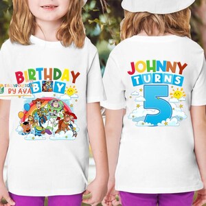 Personalized Toy Story Characters Birthday Shirt, Buzz Lightyear Custom Birthday Shirt, Disneyland Toy Story Birthday Shirt, Woody Shirt Bild 6
