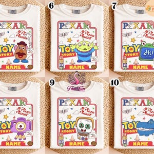 Custom Disneyland Pixar Toy Story 5 All Characters Shirt, Woody Buzz Lightyear Rex Lilypad Shirt, Personalized Group Matching Tee image 3