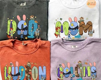 Custom Disneyland Zootopia 2 Characters Shirt, Judy Hopps Nick Wilde Gary DeSnake Tee, Disneyland Family Trip, Zootopia 2 Birthday