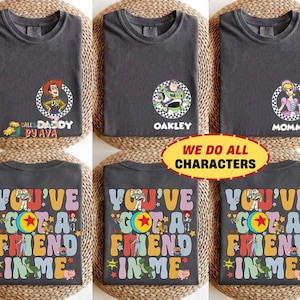 Custom Toy Story Family Matching Shirt, Disneyland Custom Family Trip Shirt, Buzz Lightyear Boy Shirt, Woody Dad T-shirt, Jessie Mom Shirt image 1