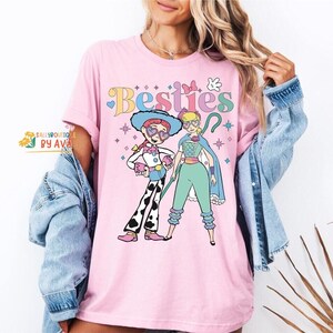 Disneyland Toy Story Besties T-Shirts, Bo Peep And Jessie Shirts, Disneyland Girls Outfits, Disneyland Best Friends Tee, BFF Girls Trip 2026 image 3