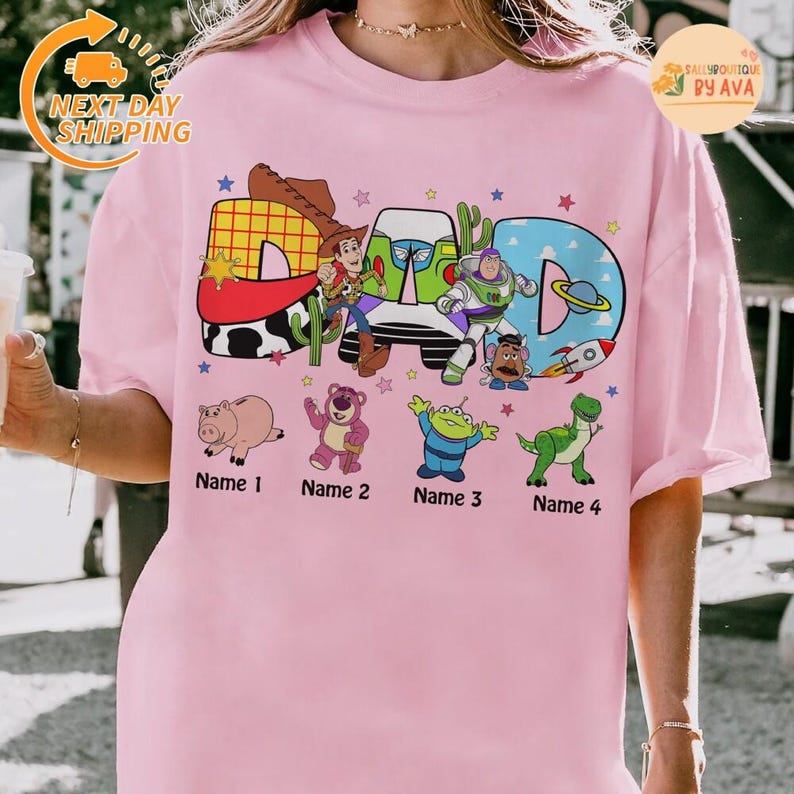 Custom Dineyland Toy Story Dad Mom Shirt, Dad Mom Birthday Tee, Family Toy Story Matching Birthday Shirt, Gift For Mom, Couple Shirt image 6