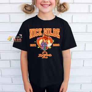 Custom All Zootopia Character Family Shirts, Disneyland Matching Judy Hopps Nick Wilde, Custom Birthday Mom Dad Kids Gift Shirt image 3