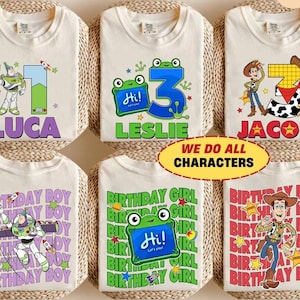 Disneyland Toy Story Birthday shirts, Lilypad Woody Buzz,Disneyland Birthday Squad Crew Boy Girl shirts, Toy Story Birthday Family Shirt image 1