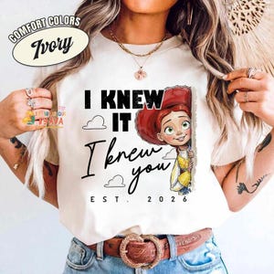 Camiseta de Jessie Cow Girl de Toy Story 5 "Lo sabía, te conocía", Camiseta vaquera estilo western, Camiseta de Toy Story de Disneyland, Camiseta de la amistad de Toy Story 5 imagen 4