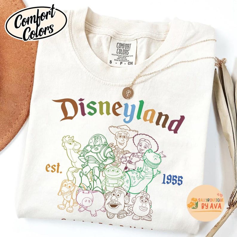 Disneyland Toy Story Est 1955 California Shirt, Disneyland Retro Toy Story Characters Shirt, Woody, Buzz, Jessie, Bo Peep Group Matching Tee image 3