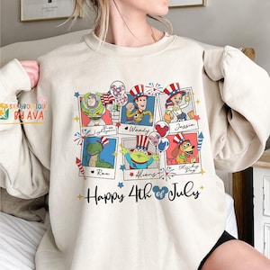 Retro Toy Story 4th of July Shirt, Independence Day America 250 Independence Day Tee, Patriotic Woody Buzz Shirt, July 4th Disneyland Trip image 4